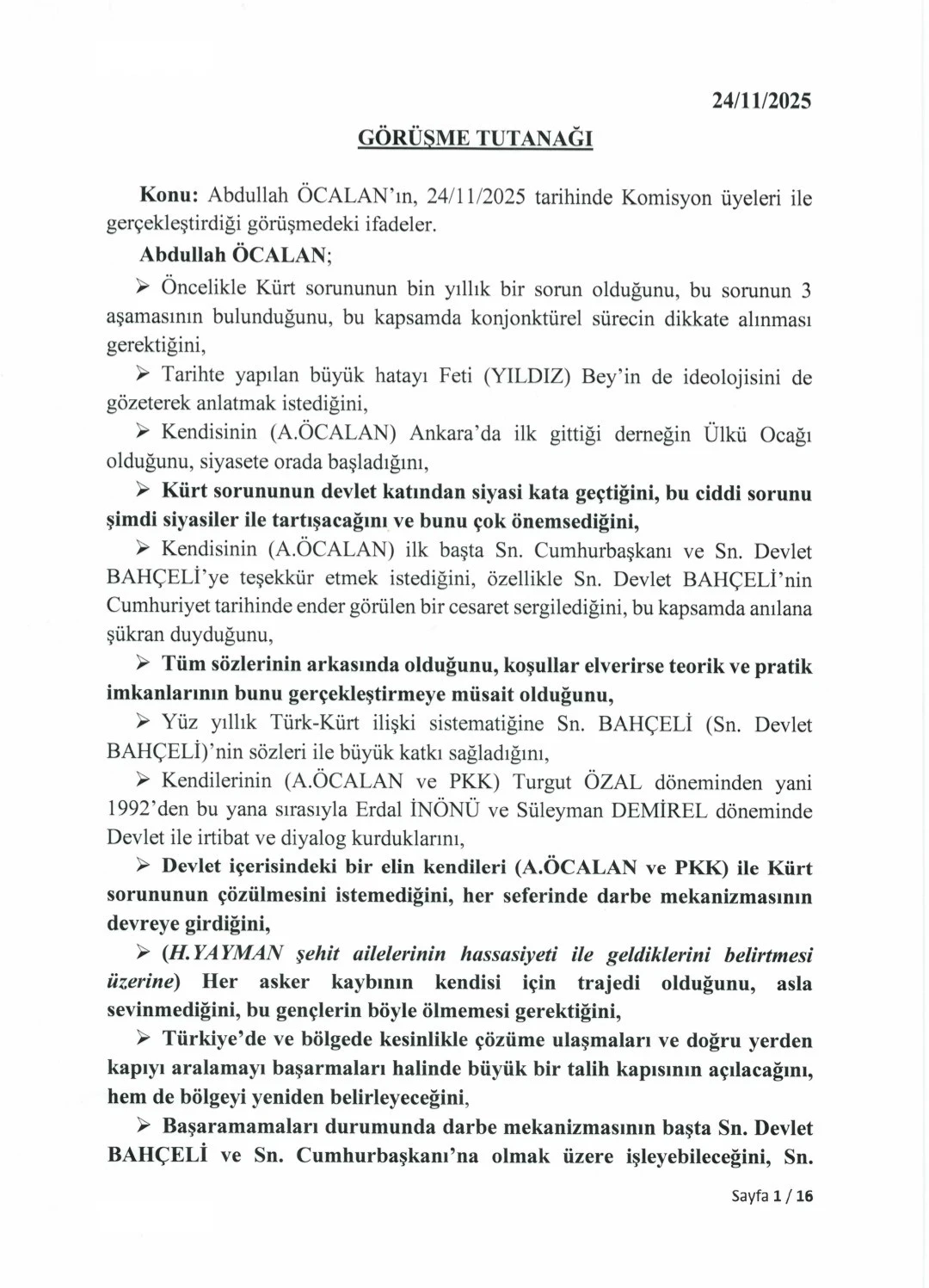 TBMM, İmralı g&ouml;r&uuml;şmesinin tutanaklarını yayımlandı
