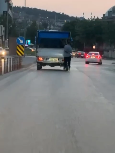 Tehlikeli yolculuk kamerada
