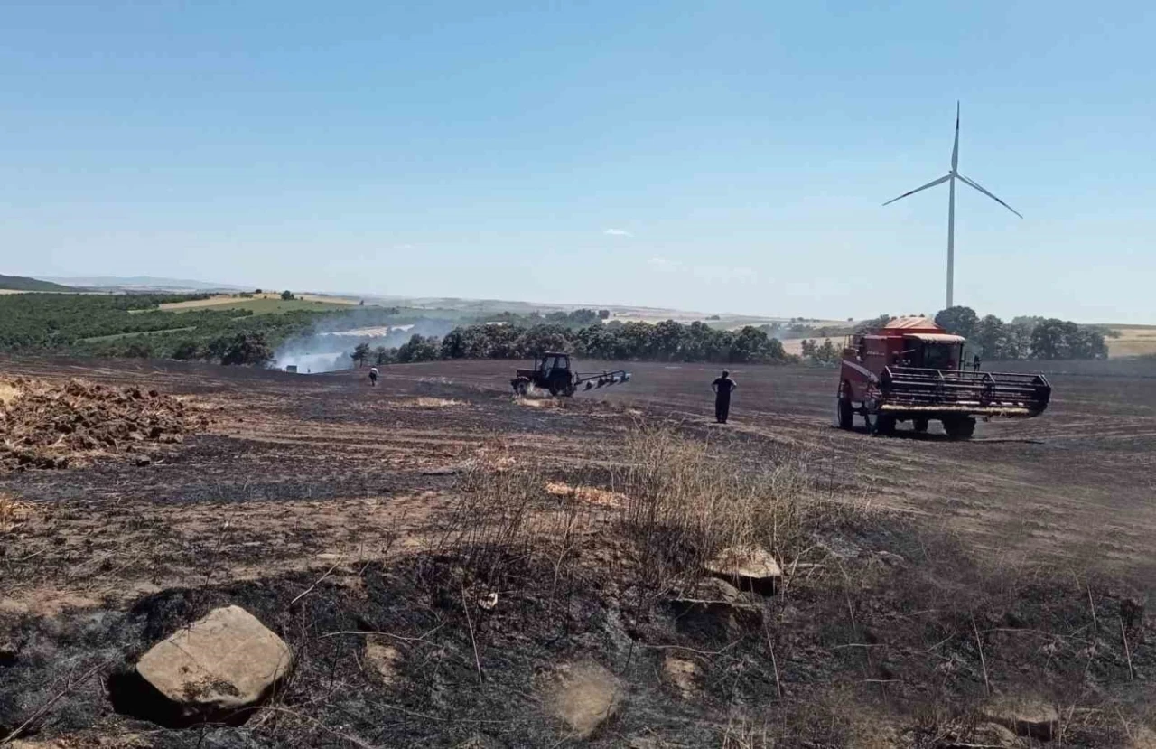 Tekirdağ’da 20 dönüm buğday ekili alan yandı
