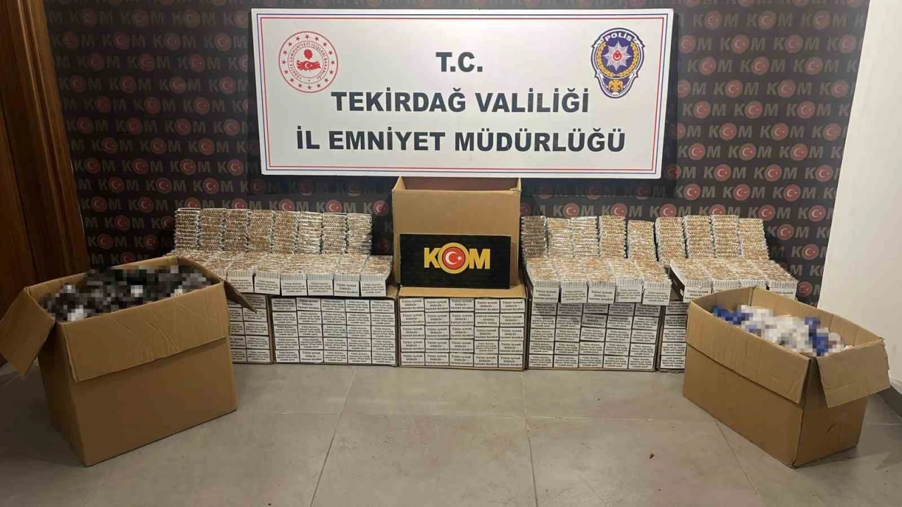 Tekirdağ’da 3 ilçede kaçak tütün ve makaron operasyonu
