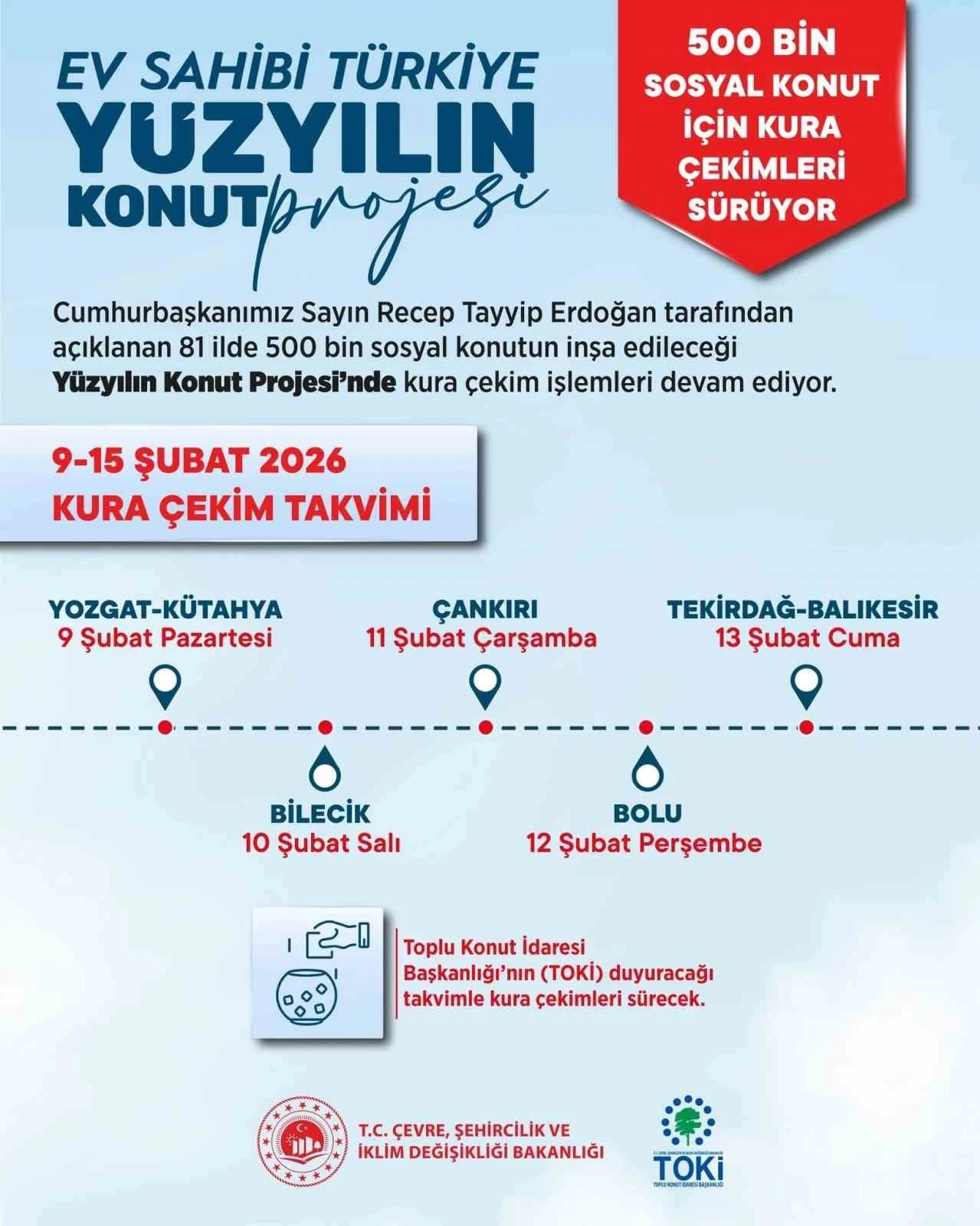 Tekirdağ&rsquo;da 6 bin 865 sosyal konut i&ccedil;in kura &ccedil;ekilecek
