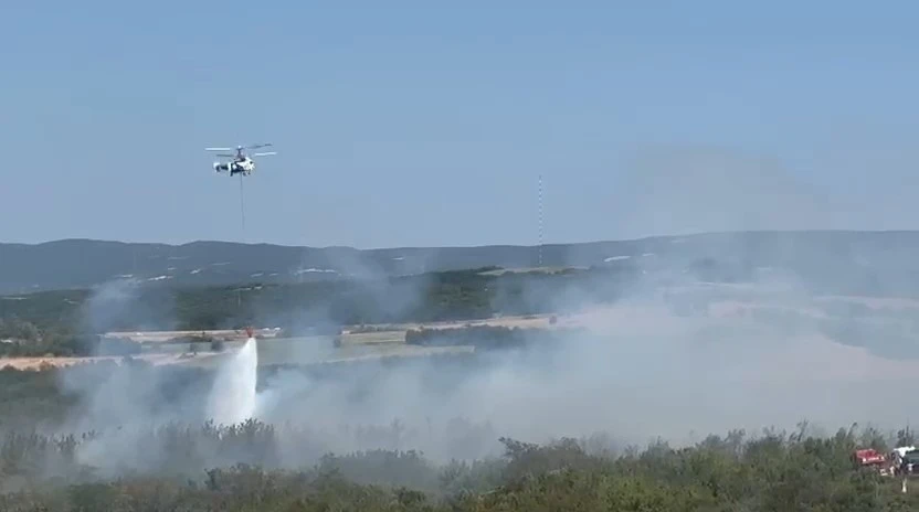 Tekirdağ&rsquo;da anız yangını ormana sı&ccedil;radı: Havadan ve karadan m&uuml;dahaleyle kontrol altına alındı
