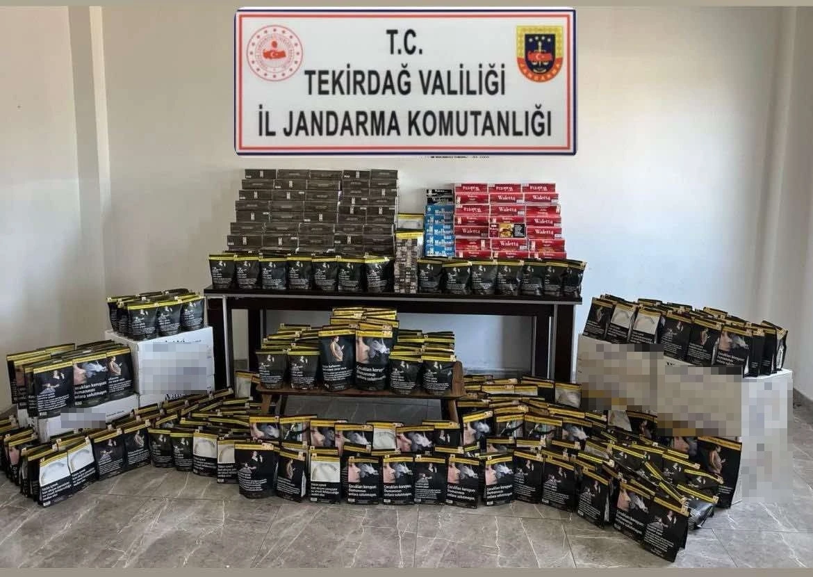 Tekirdağ’da kaçak alkol ve tütün operasyonu
