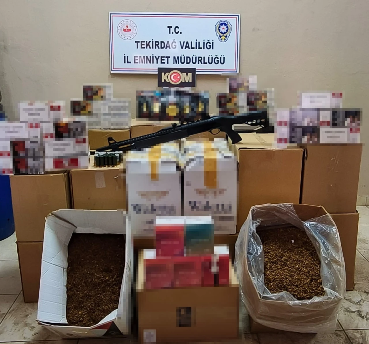 Tekirdağ’da kaçak tütün ve sigara operasyonu
