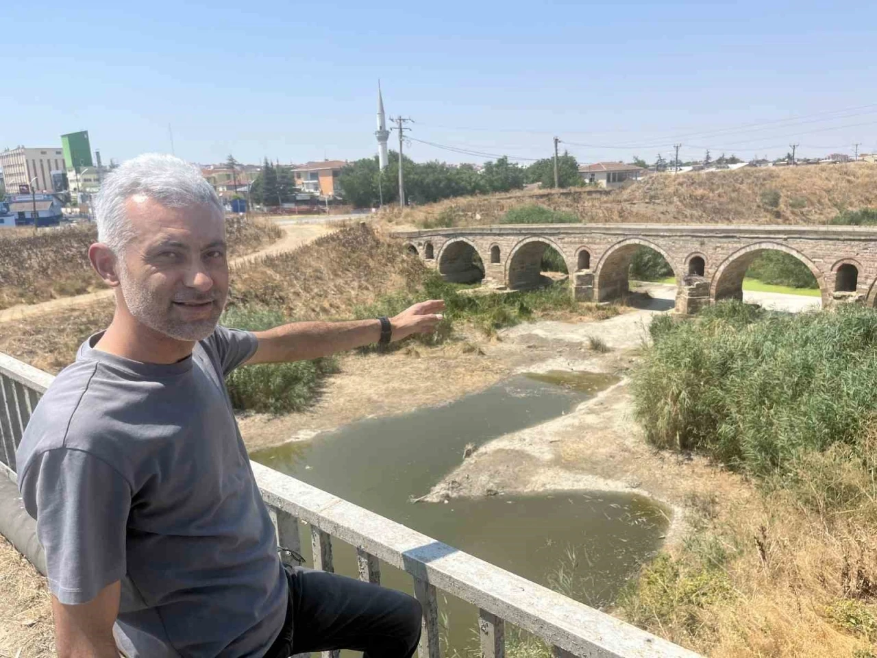 Tekirdağ’da kuraklık nedeniyle Hayrabolu Deresi kurudu
