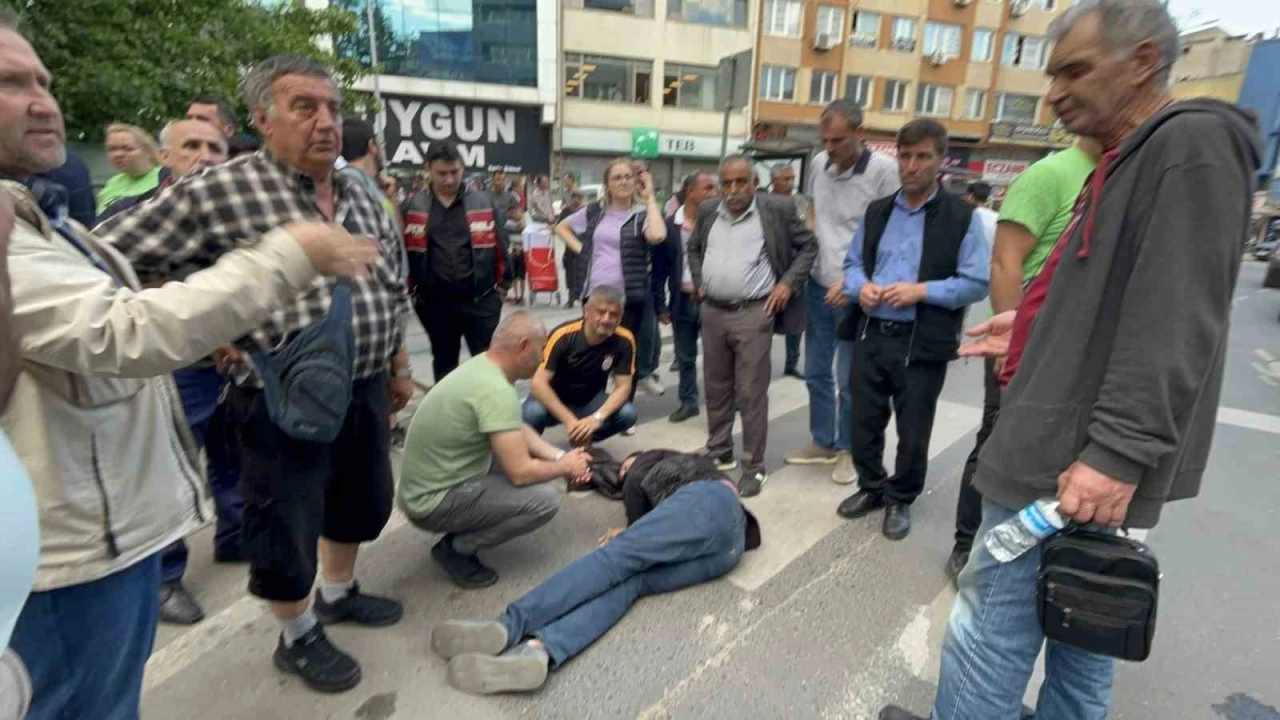 Tekirdağ’da motosiklet yaya geçidinde yayaya çarptı
