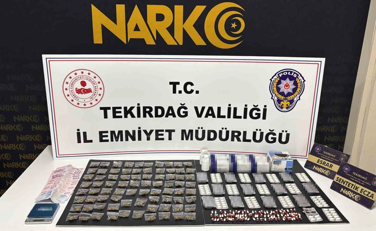 Tekirdağ&rsquo;da uyuşturucu operasyonları: 110 ş&uuml;pheliye işlem, 9 tutuklama
