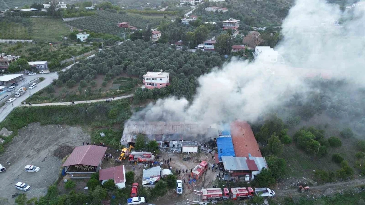 Tekstil fabrikası alevlere teslim oldu
