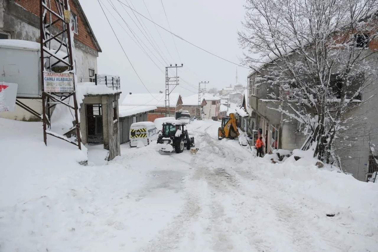 Terme’de kar mesaisi