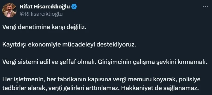 TOBB Başkanı Hisarcıklıoğlu: &quot;Vergi sistemi adil ve şeffaf olmalı&quot;
