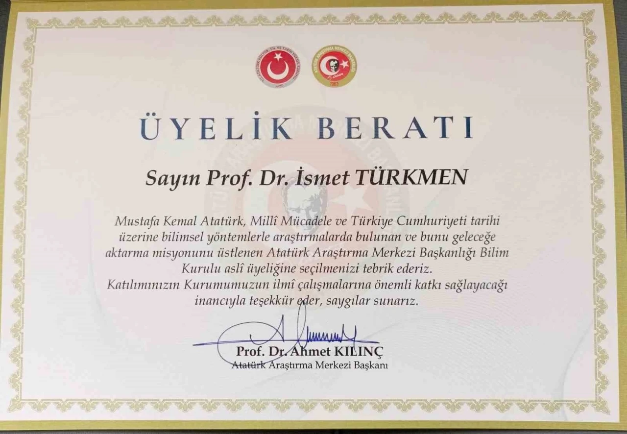 TOGÜ’lü Prof. Dr. İsmet Türkmen’e ulusal düzeyde önemli görev
