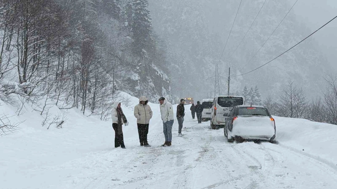 Trabzon-Bayburt karayolu Tilkibeli mevkiinde &ccedil;ığ
