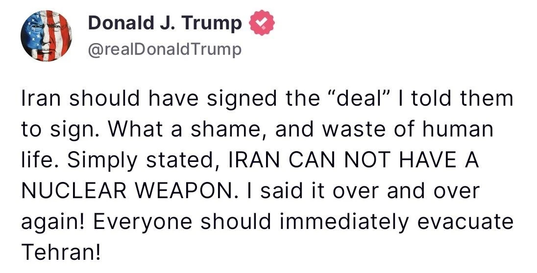 Trump: &quot;Herkes Tahran’ı acilen tahliye etmeli&quot;
