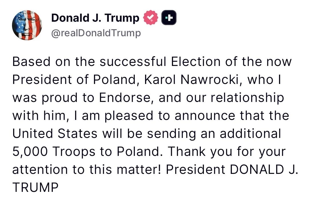 Trump: "Polonya&rsquo;ya 5 bin ek asker g&ouml;ndereceğiz"
