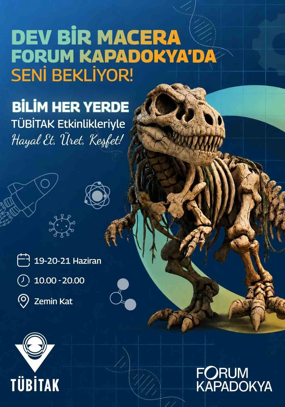 T&Uuml;BİTAK Bilim Her Yerde &ccedil;ocuk şenliği, Forum Kapadokya&rsquo;da &uuml;cretsiz olarak ger&ccedil;ekleşecek
