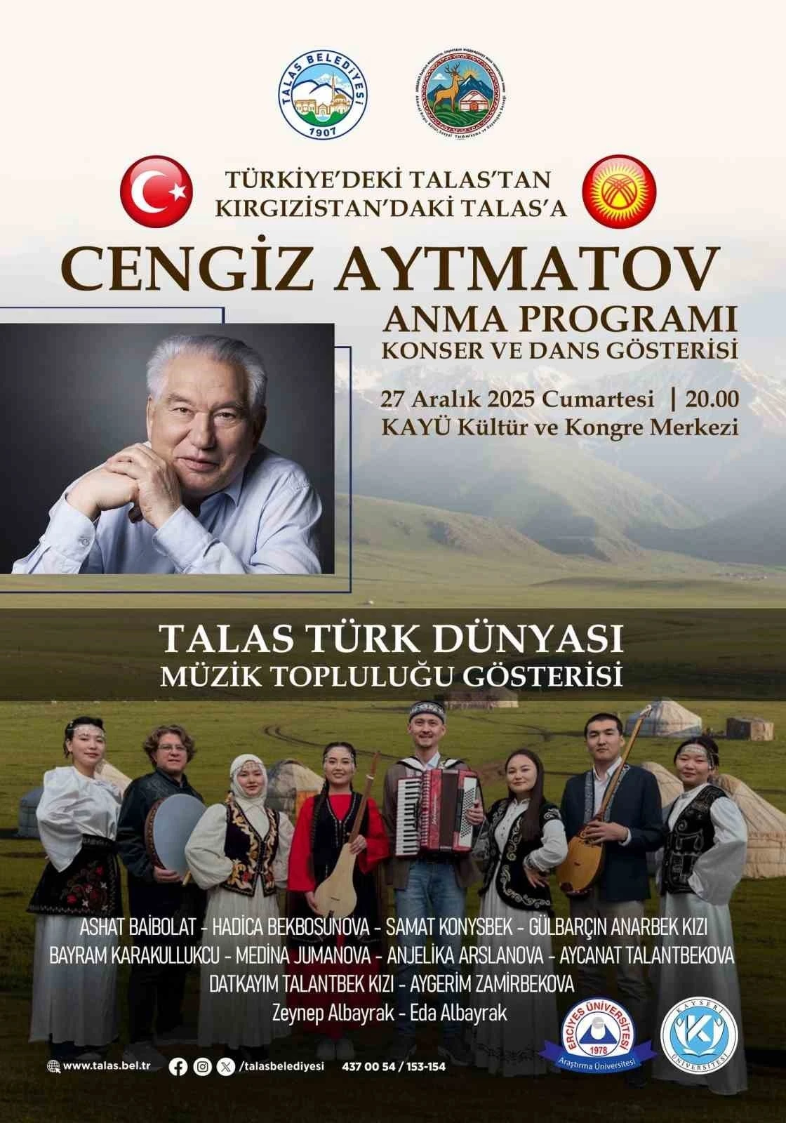 T&uuml;rkiye&rsquo;deki Talas&rsquo;tan Kırgızistan&rsquo;daki Talas&rsquo;a g&ouml;n&uuml;l k&ouml;pr&uuml;s&uuml;
