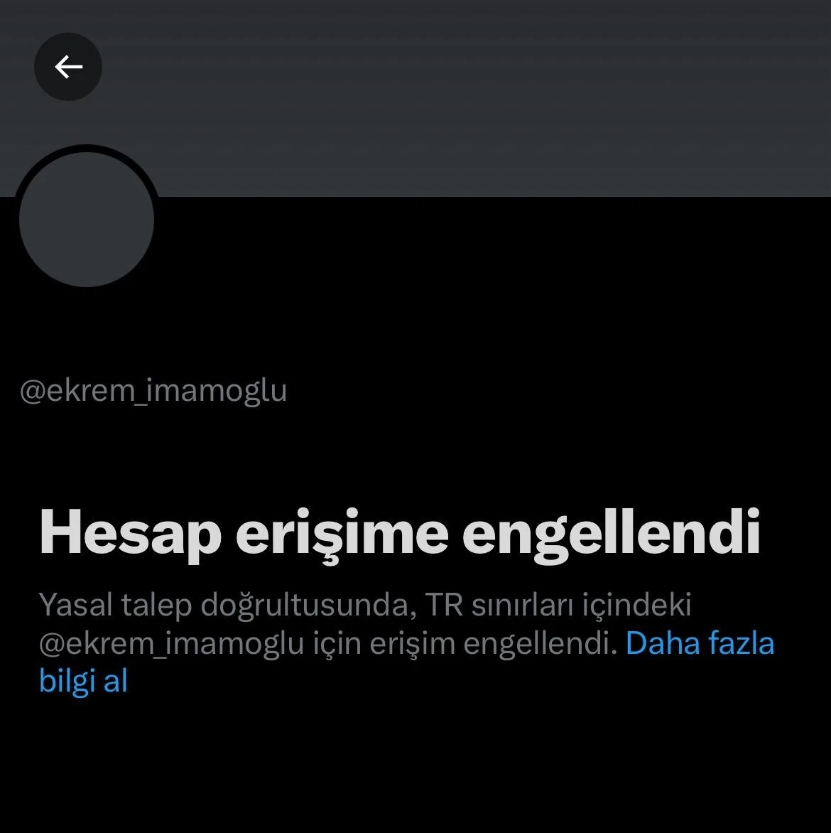 Tutuklu bulunan Ekrem İmamoğlu’nun sosyal medya platformu X hesabına erişim engeli getirildi
