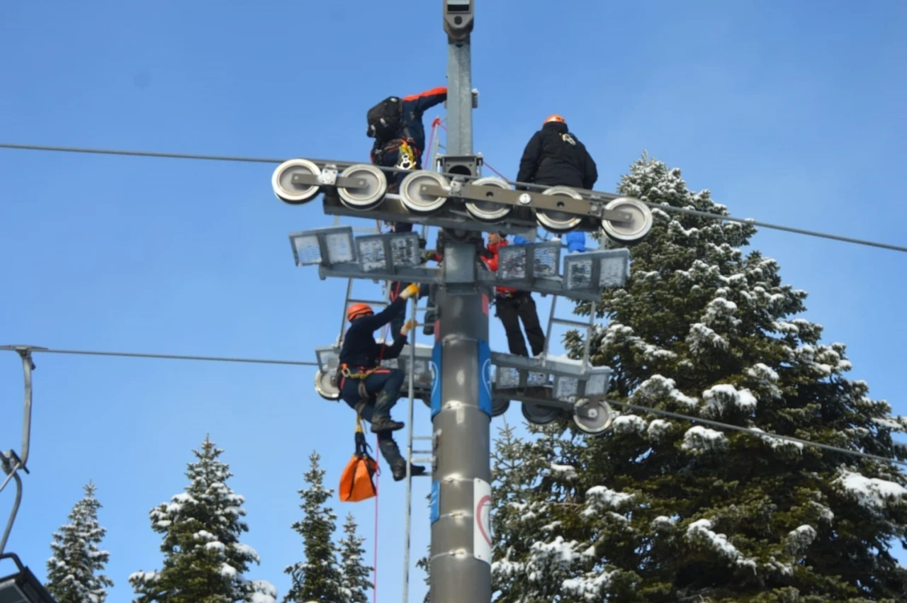 Uludağ’daki tatbikat gerçeği aratmadı
