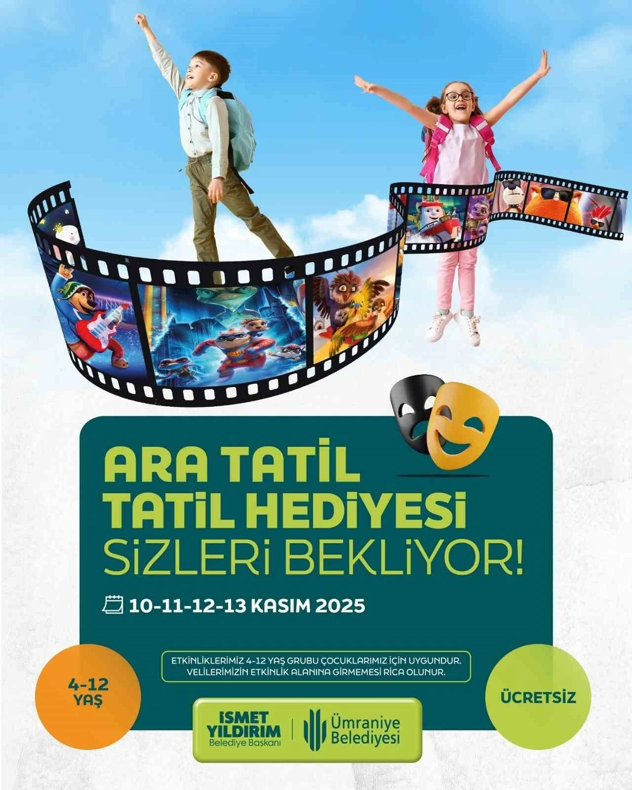 Ümraniye Belediyesi’nden çocuklara ara tatil hediyesi
