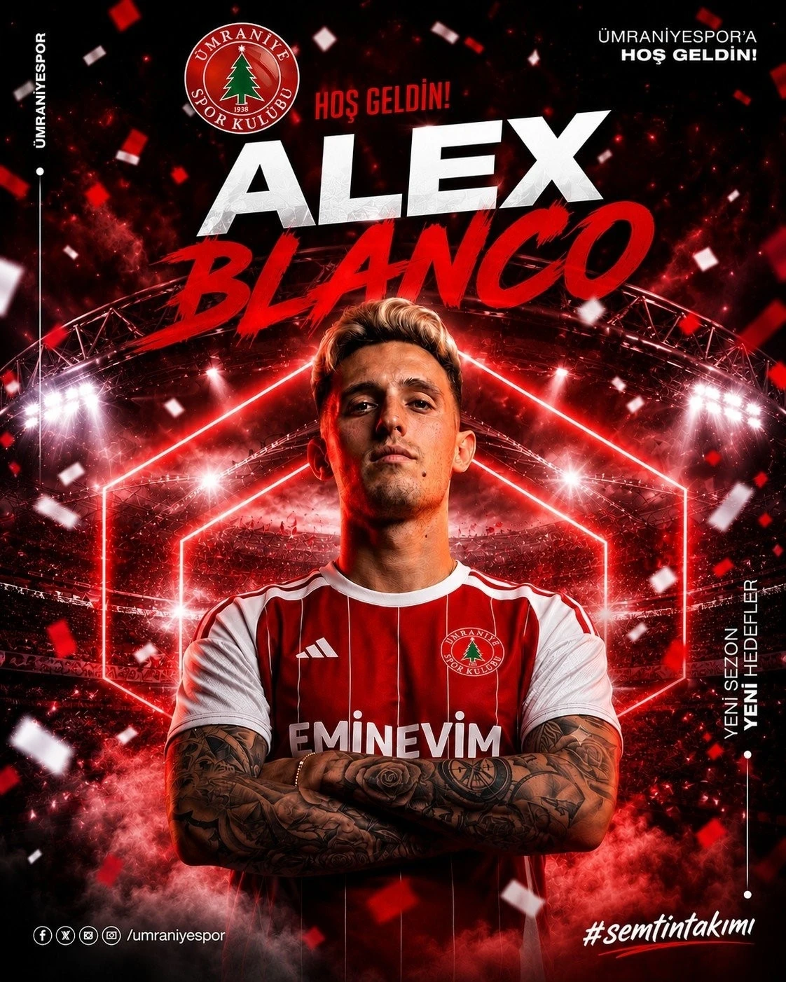 &Uuml;mraniyespor, Alex Blanco&rsquo;yu kadrosuna kattı
