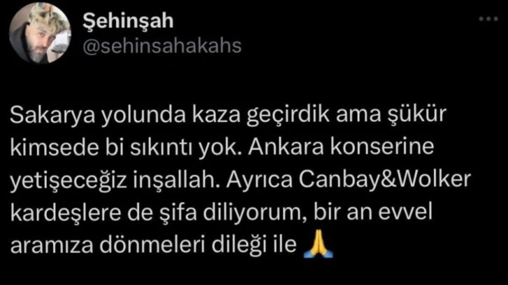 Ünlü rapçi konsere giderken Sakarya’da kaza yaptı