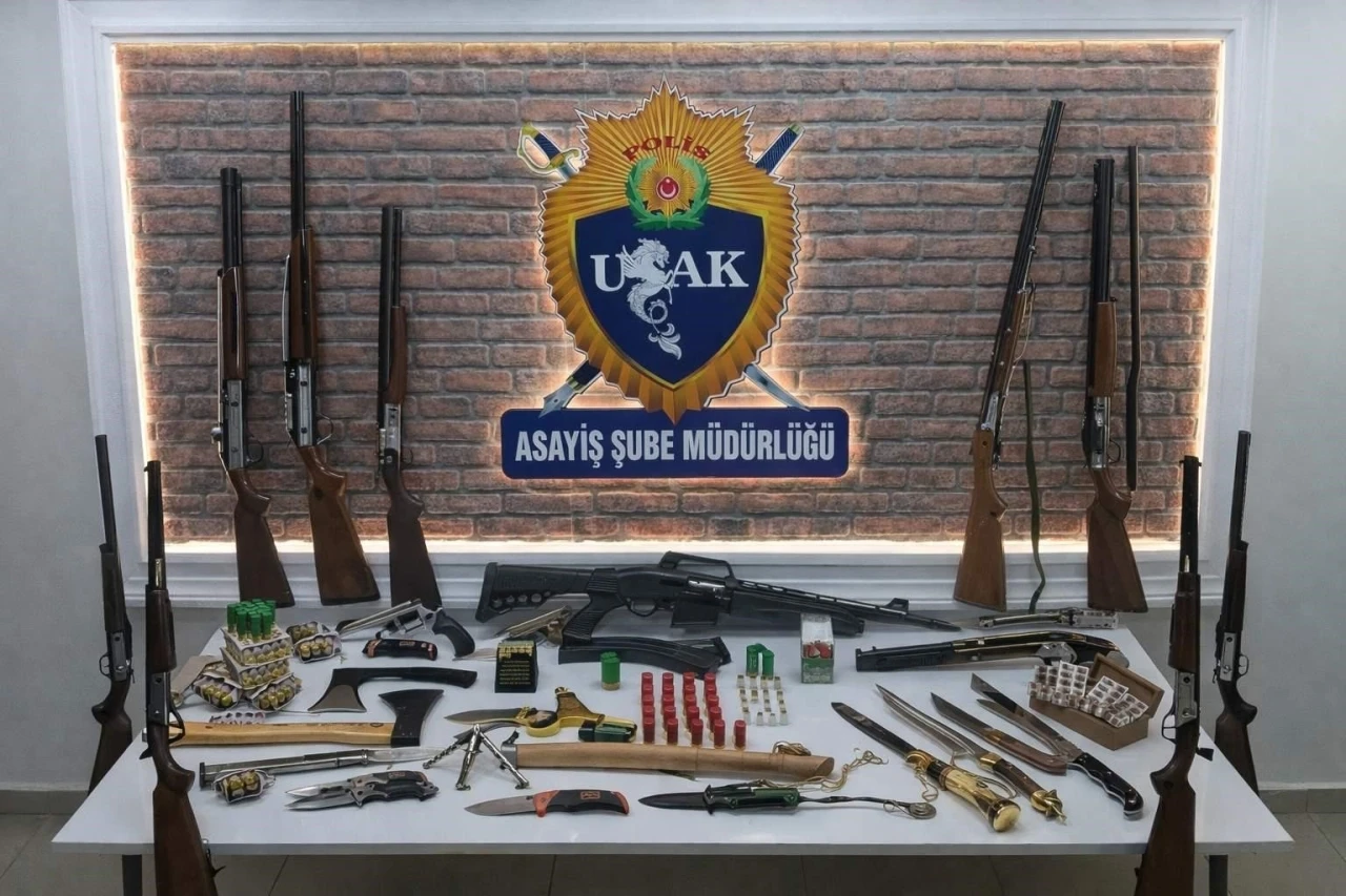 Uşak&rsquo;ta galericiler sitesinde asayiş denetimi
