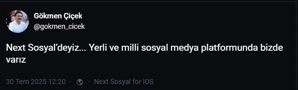 Vali Çiçek yerli ve milli platformda
