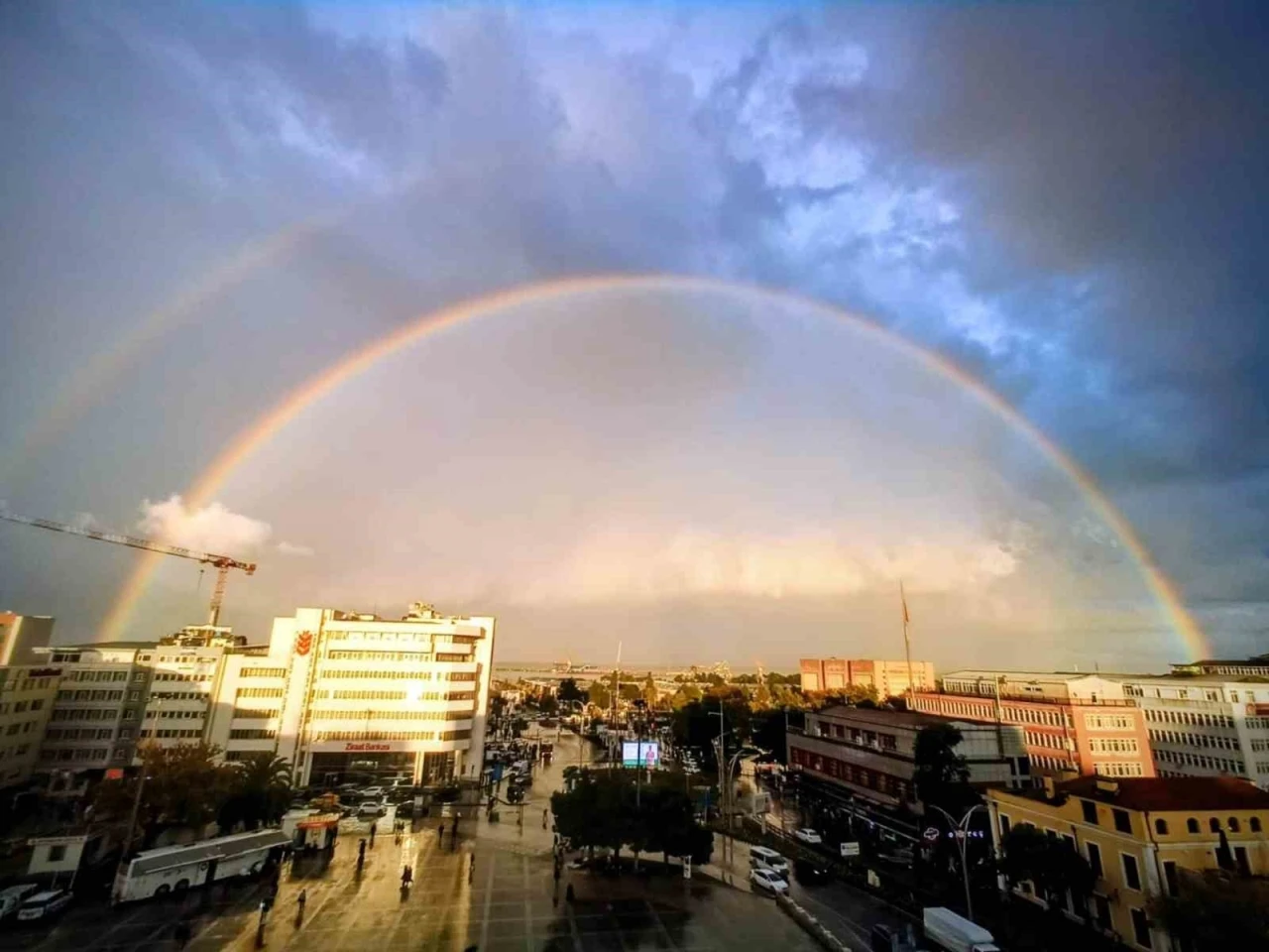 Yağmur sonrası Samsun’dan kartpostallık manzara
