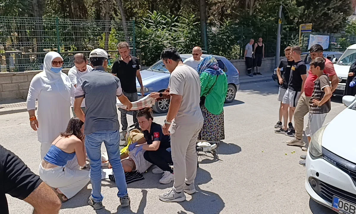 Yaralanan vatandaşı güneşten böyle korudular
