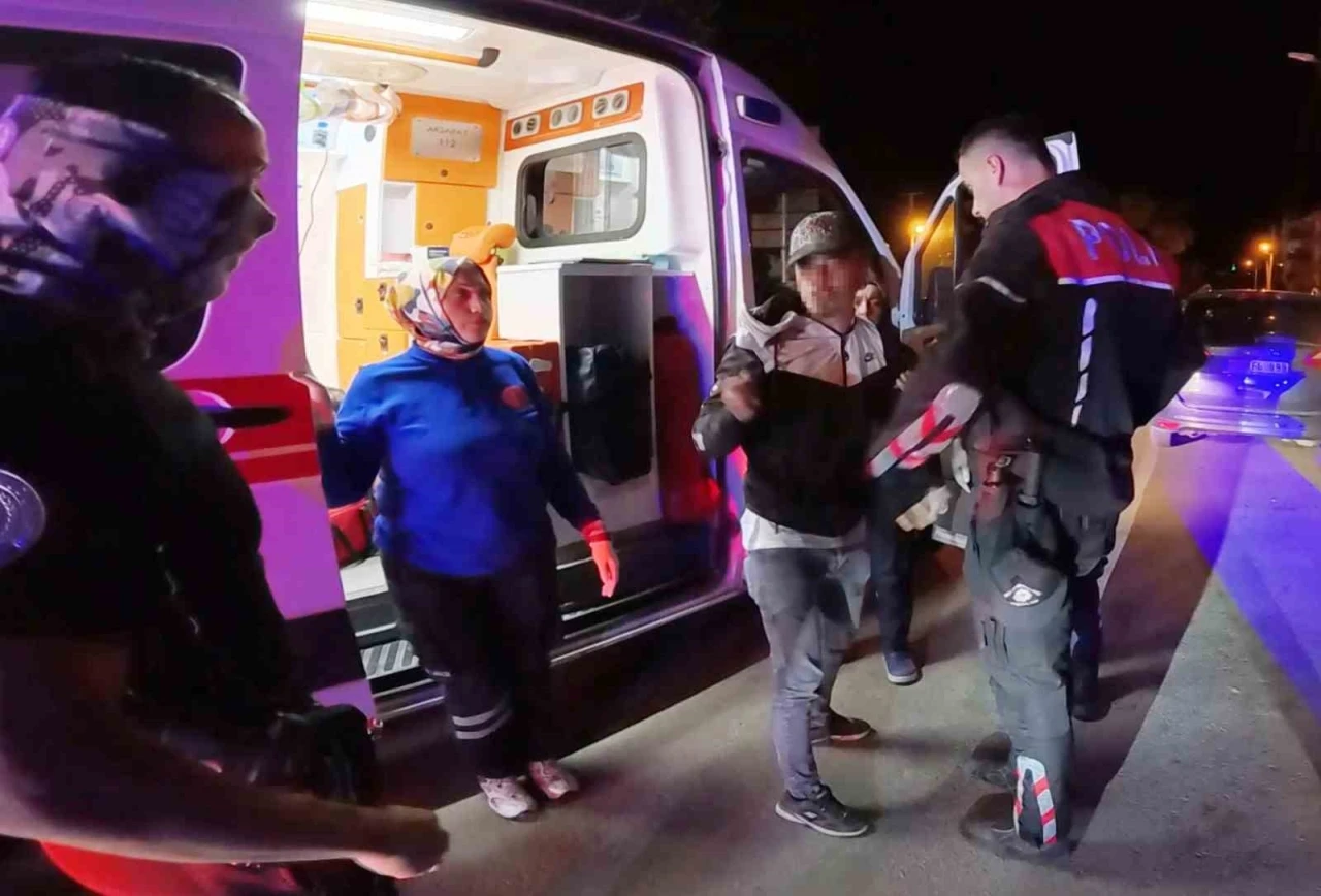 Yasal sınırın 16 kat üstünde alkollü çıkan sürücü ne polisi dinledi ne de sağlıkçıları
