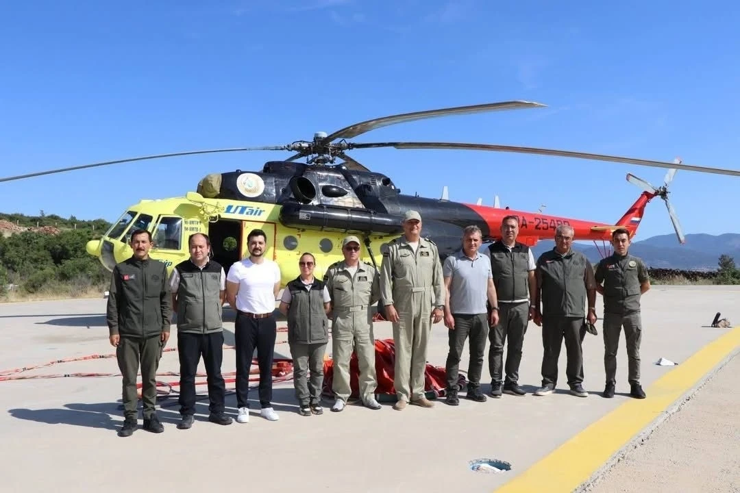 Yatağan&rsquo;da konuşlu yangın s&ouml;nd&uuml;rme helikopteri hizmete başladı
