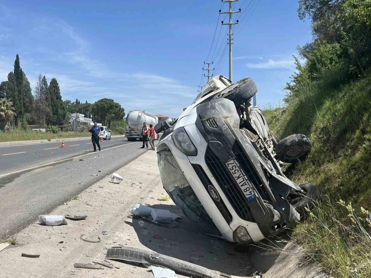 YATAĞAN'DA FECİ TRAFİK KAZASI