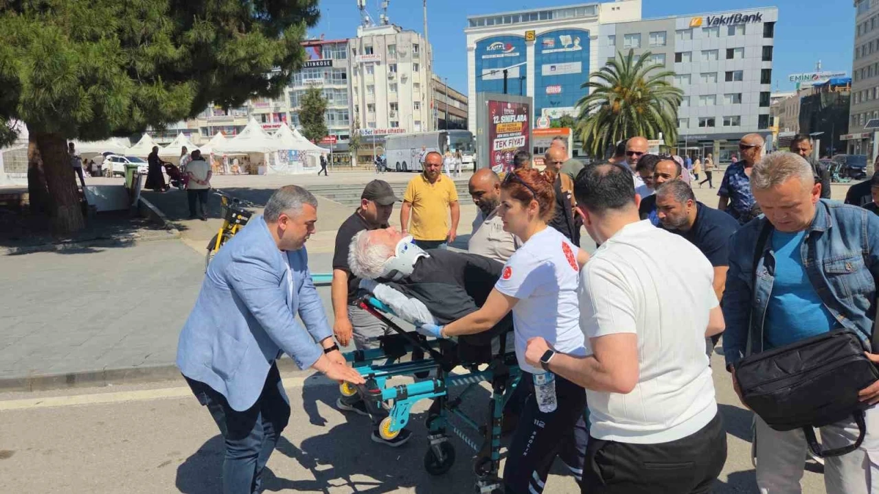 Yaya ge&ccedil;idinden ge&ccedil;en vatandaşa otomobil &ccedil;arptı: 1 yaralı
