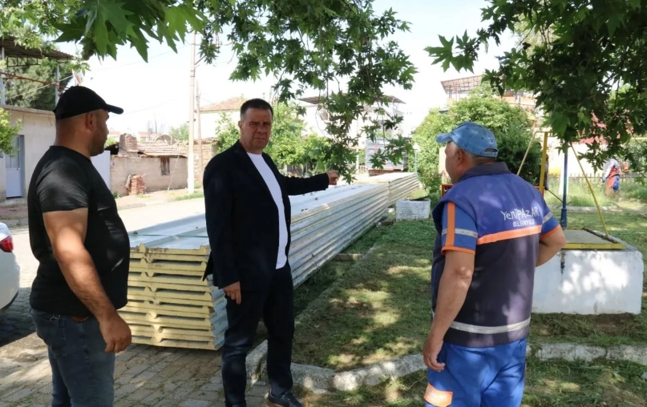 Yenipazar’daki parklar, meydanlar ve cadde güzelleşiyor
