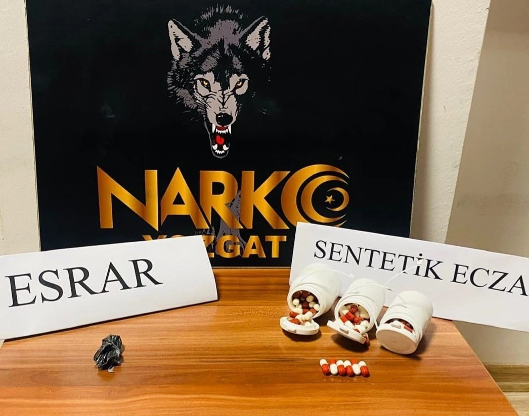 Yerköy’de 165 adet sentetik ecza maddesi ele geçirildi
