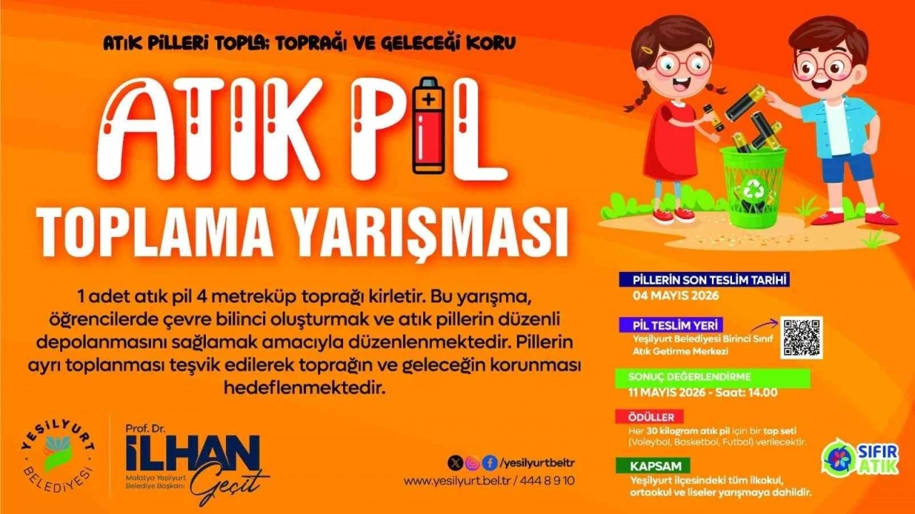 Yeşilyurt’ta çocuklar çevre için geri dönüşümde yarışıyor
