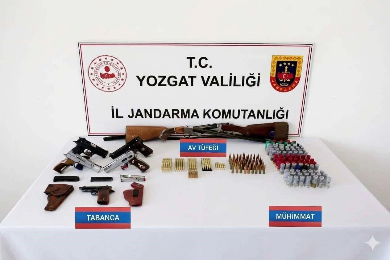 Yozgat&rsquo;ta ruhsatsız silahlara el konuldu
