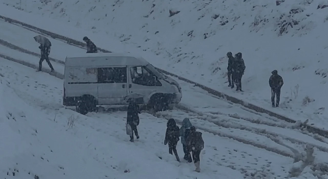 Yüksekova yoğun kara teslim oldu
