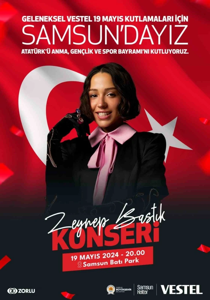 Zeynep Bastık, 19 Mayıs Gençlik Festivali’nde sahne alacak
