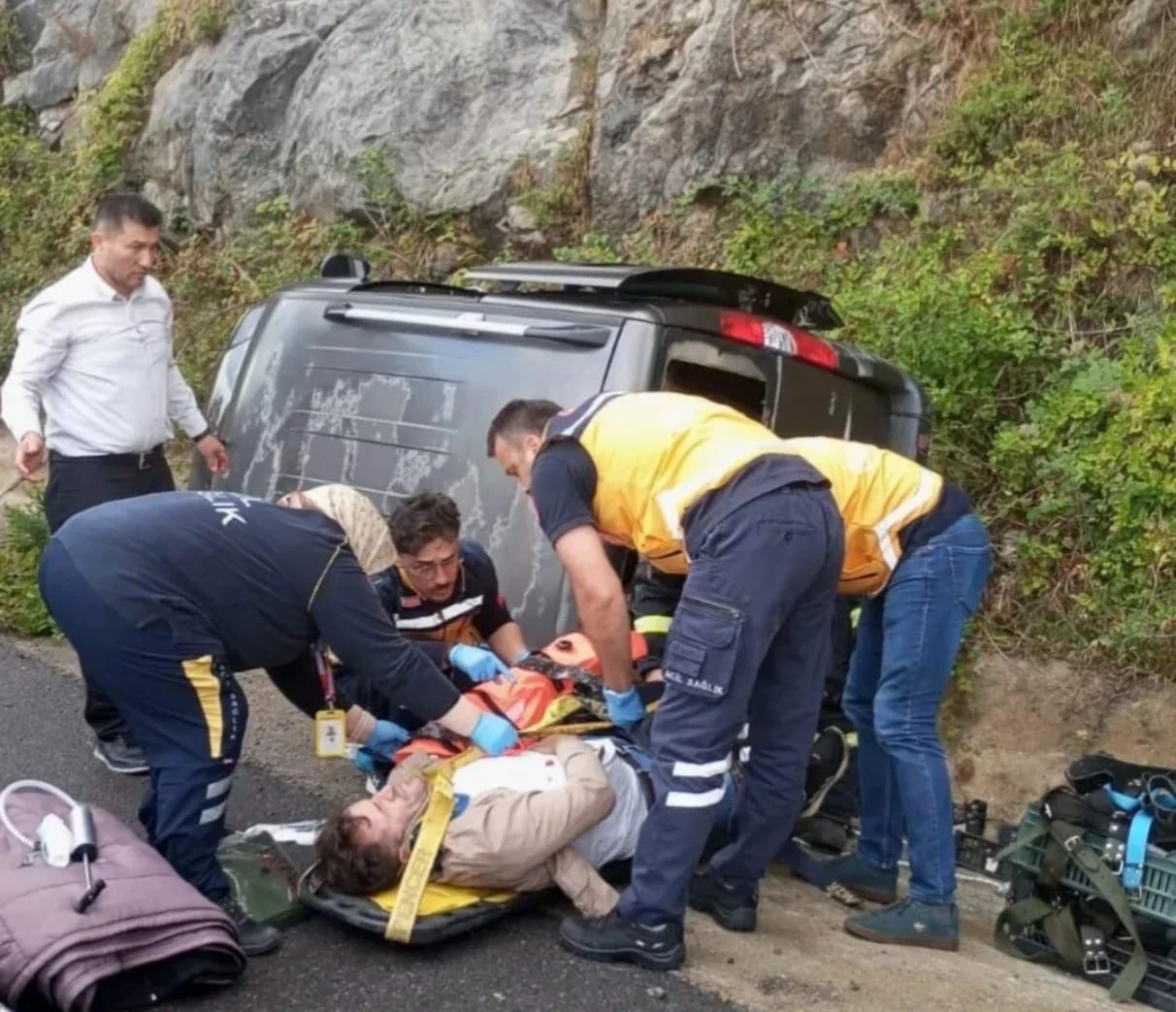 Zonguldak’ta yağış kazayı beraberinde getirdi: 1 yaralı
