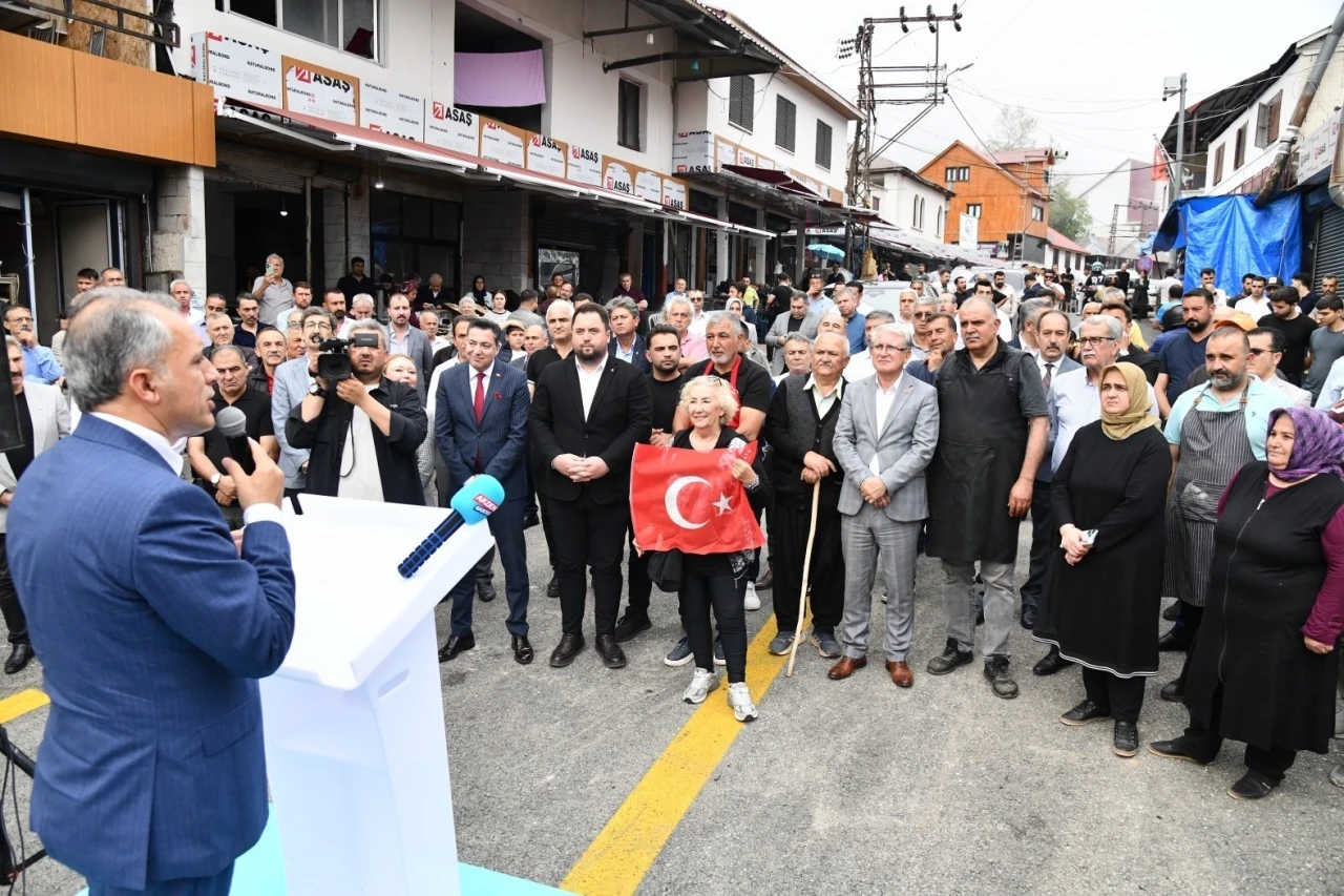 Zorkun Yaylası&rsquo;nda tamamlanan yol t&ouml;renle a&ccedil;ıldı
