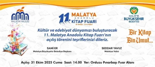 11. Malatya Anadolu Kitap ve Kültür Fuarı açılıyor