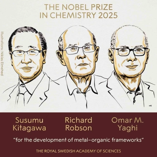 2025 Nobel Kimya Ödülü’nün sahipleri belli oldu
