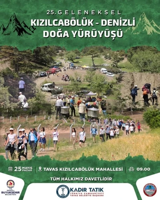 25. Geleneksel Kızılcabölük-Denizli Doğa Yürüyüşüne sayılı günler kaldı
