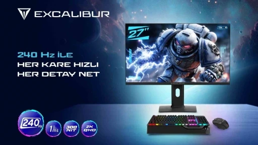 2K &ccedil;&ouml;z&uuml;n&uuml;rl&uuml;k ve 240 Hz yenileme hızına sahip yeni oyuncu monit&ouml;r&uuml; tanıtıldı
