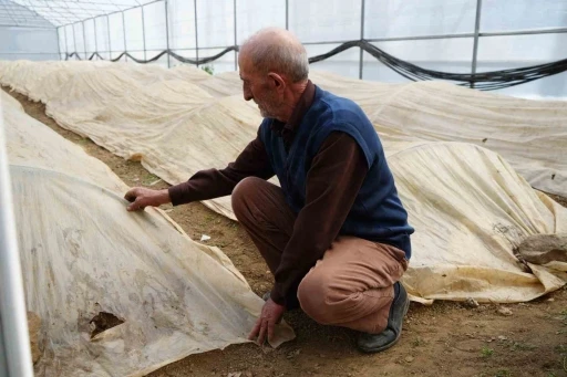 76 yaşındaki Bayburtlu &uuml;retici ata tohumları i&ccedil;in zirai don n&ouml;betinde
