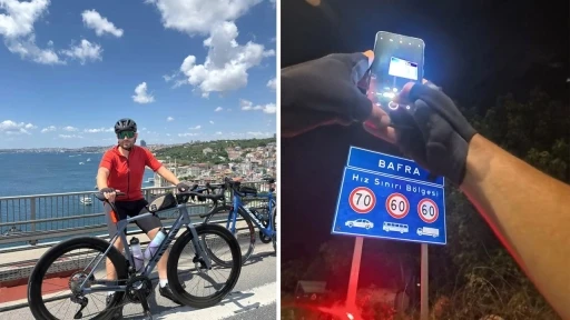 814 kilometre pedal &ccedil;evirip akrabalarını ziyaret ediyor
