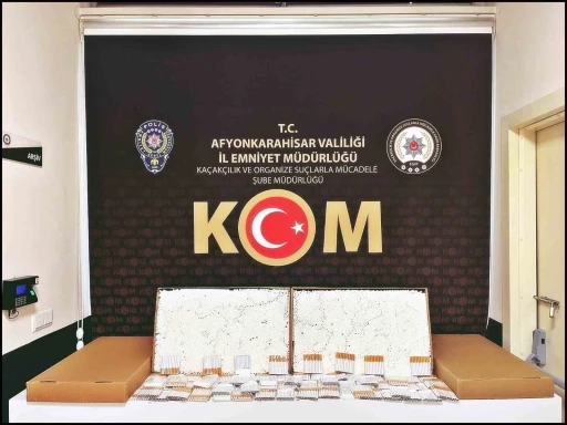 9 bin 500 adet kaçak makaron ele geçirildi
