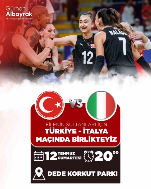A Milli Kadın Voleybol Takımı’nın maçı dev ekranda izlenecek
