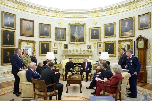 ABD Başkanı Trump, Beyaz Saray&rsquo;da Zelenskiy ile g&ouml;r&uuml;şt&uuml;
